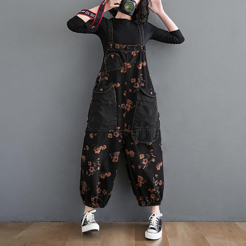 Floral Noir Overalls - Trendiez U ♥ 