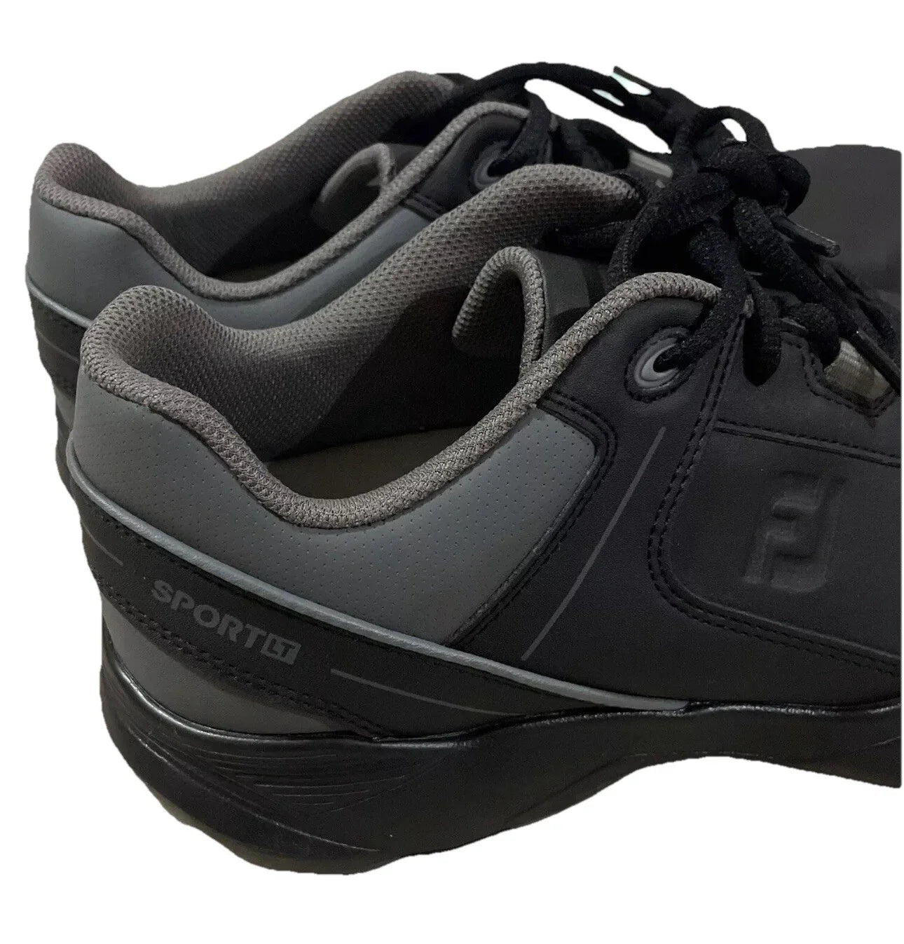 Footjoy Sport LT Mens Size 8 M Golf Shoes Spikes 58085 Black Gray NWB - Trendiez U ♥ 