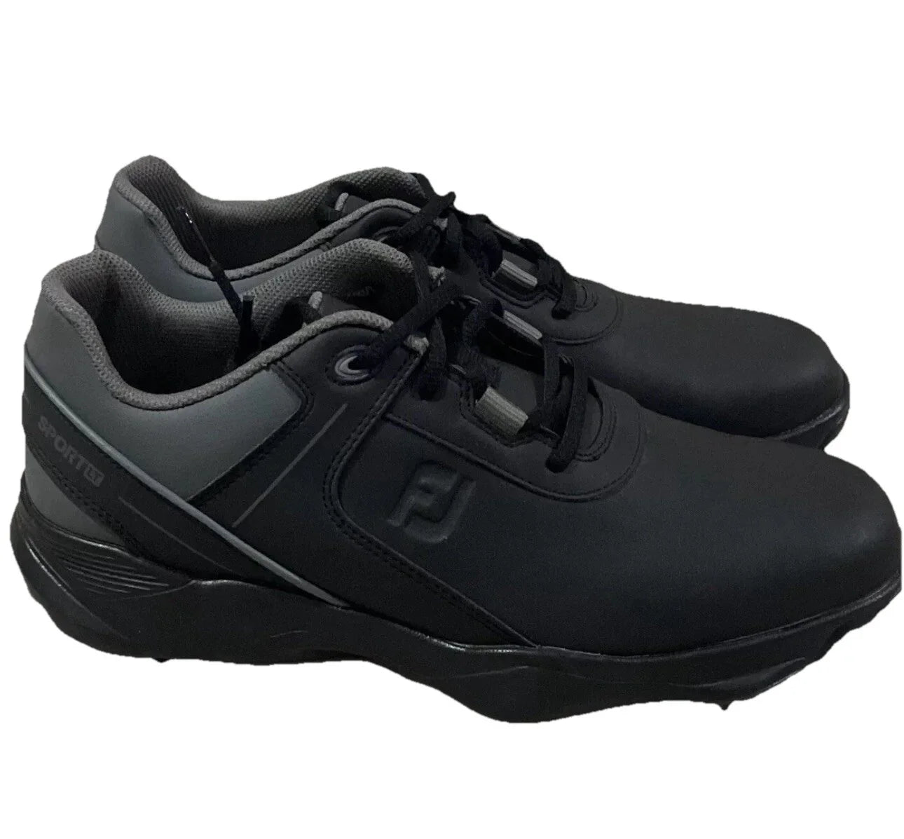 Footjoy Sport LT Mens Size 8 M Golf Shoes Spikes 58085 Black Gray NWB - Trendiez U ♥ 