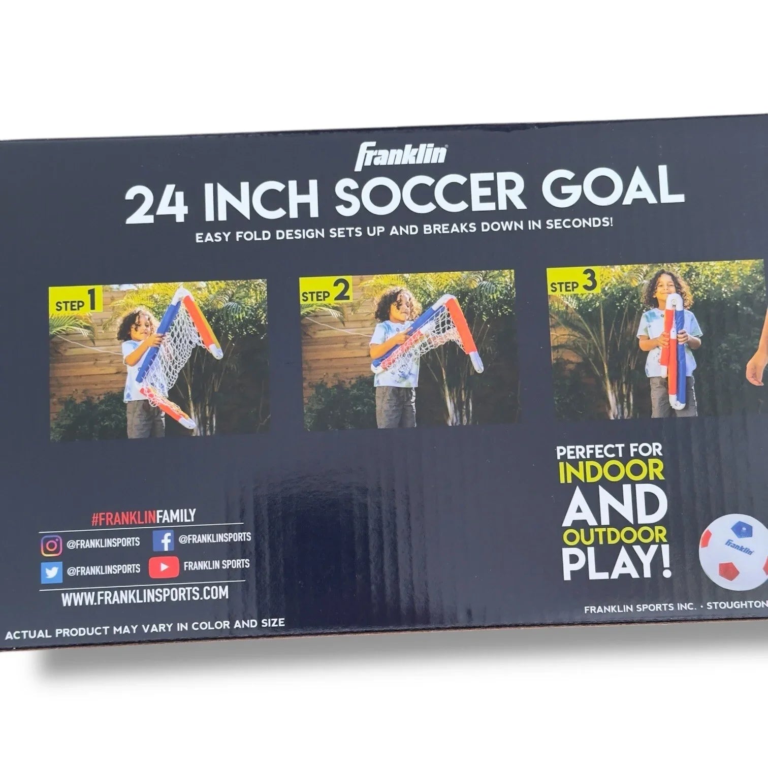 Franklin Sports Kids Mini Soccer Goal Set Portable Folding Mini Net and Ball - Trendiez U ♥ 