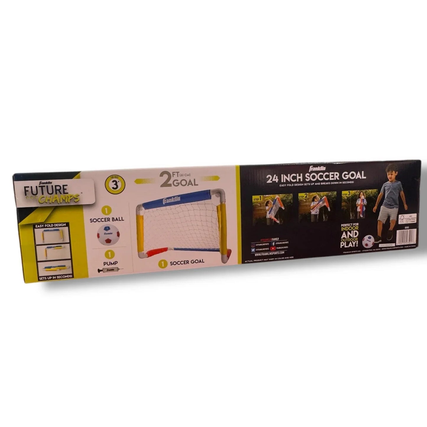 Franklin Sports Kids Mini Soccer Goal Set Portable Folding Mini Net and Ball - Trendiez U ♥ 