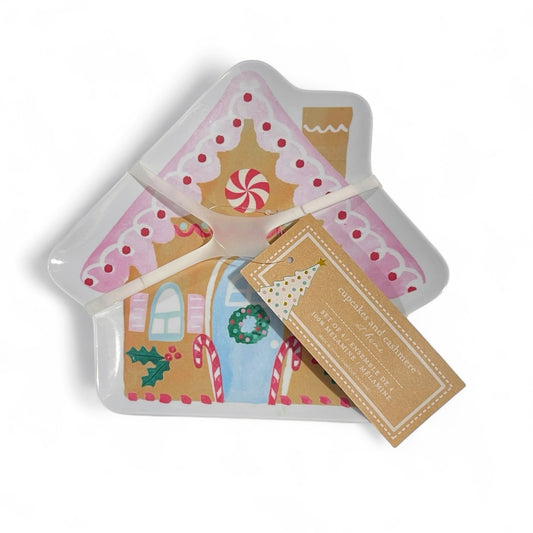 Gingerbread House Melamine Christmas Snack Plates - Cupcakes and Cashmere - Trendiez U ♥ 