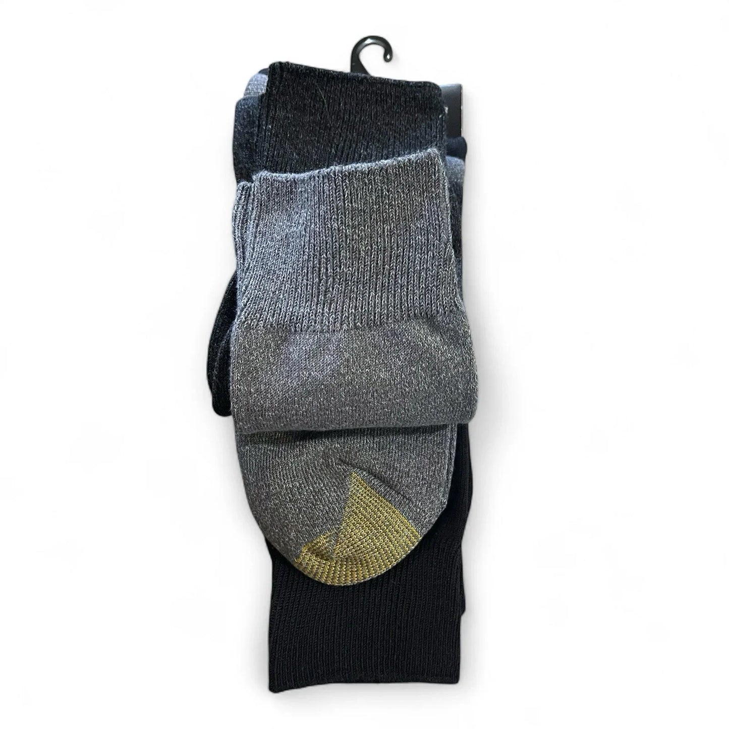 Gold Toe Men’s Crew Socks – 3-Pair Pack, Solid Color AquaFX, Size 6-12 - Trendiez U ♥ 
