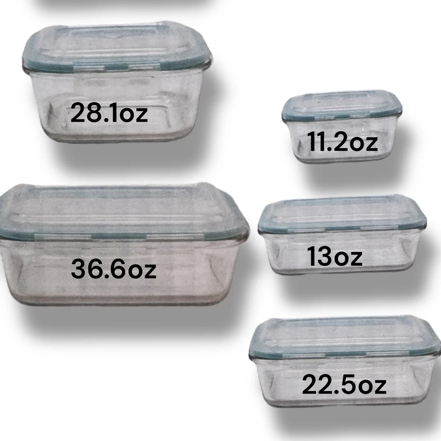 Gourmet 10-piece Glass Meal Prep Storage Glass Containers, Set of 5 Lock Tight - Trendiez U ♥ 
