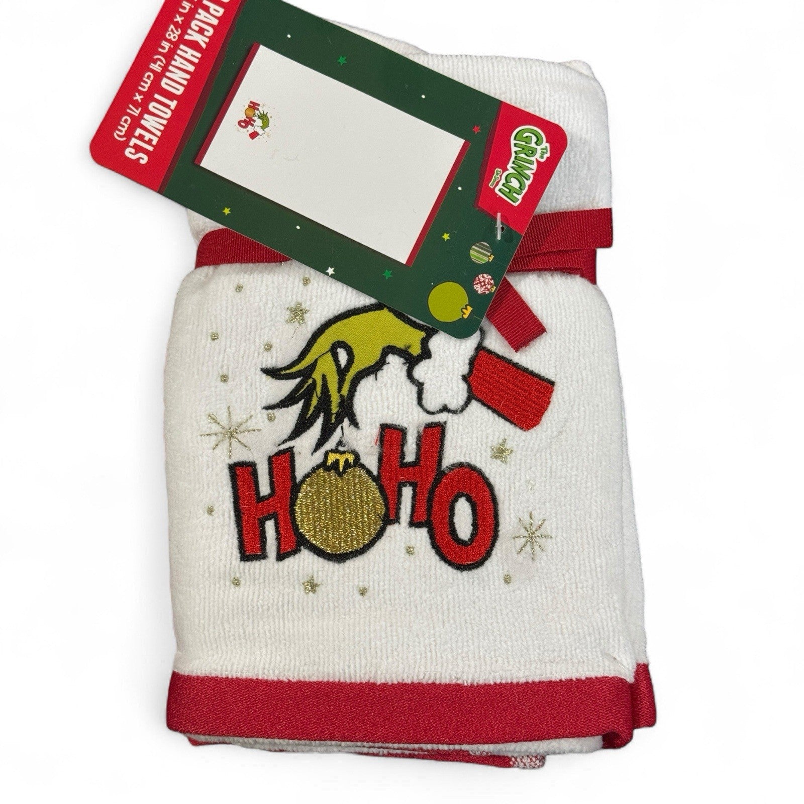 Grinch Dr. Suess Ho Ho 2pk Hand Towels Christmas Holiday Bathroom Decor - Trendiez U ♥ 