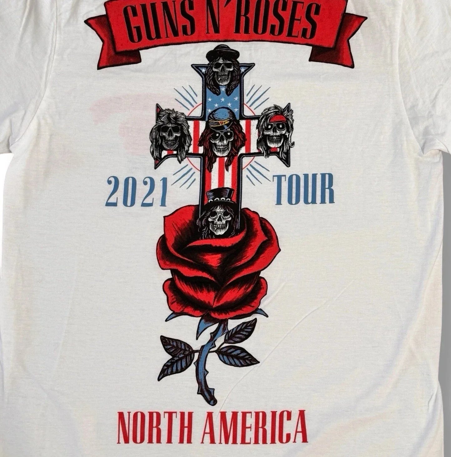 Guns N Roses Tshirt North America Tour 2021 Rock & Roll Men’s Medium 80s Band - Trendiez U ♥ 