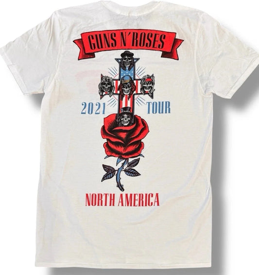 Guns N Roses Tshirt North America Tour 2021 Rock & Roll Men’s Medium 80s Band - Trendiez U ♥ 