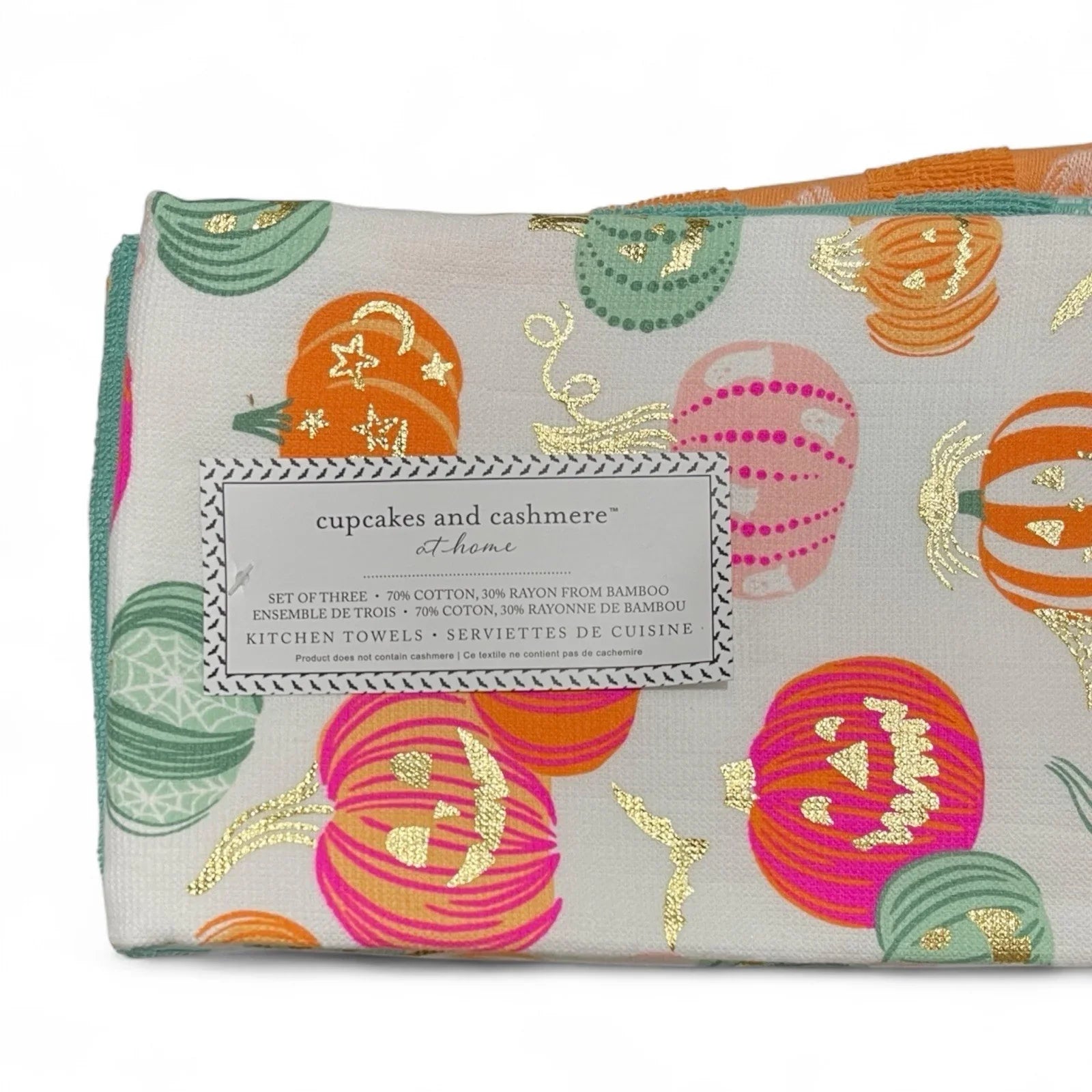 Halloween Kitchen Towels Cupcakes And Cashmere Pink & Gold - Trendiez U ♥ 