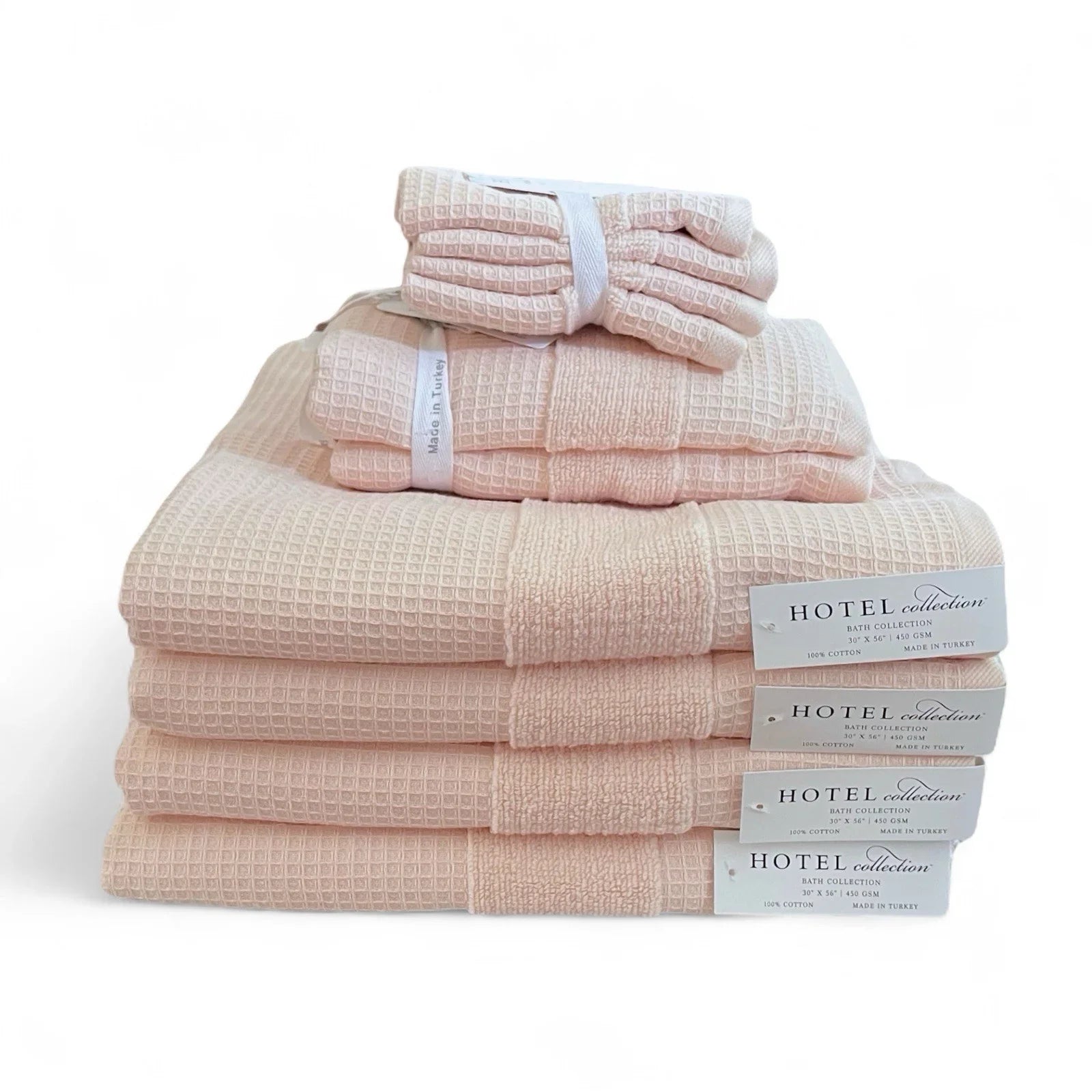Hotel Collection 10-Piece Peach Bath Towel Set Turkiye Made - Trendiez U ♥ 