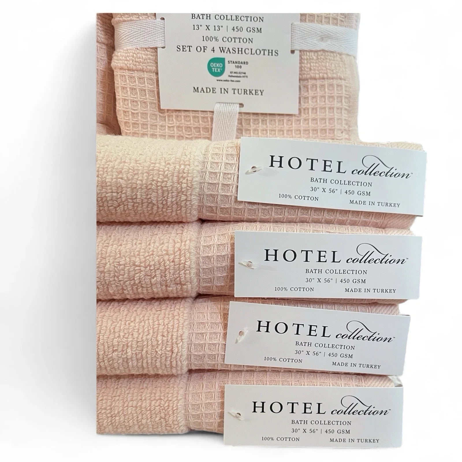 Hotel Collection 10-Piece Peach Bath Towel Set Turkiye Made - Trendiez U ♥ 