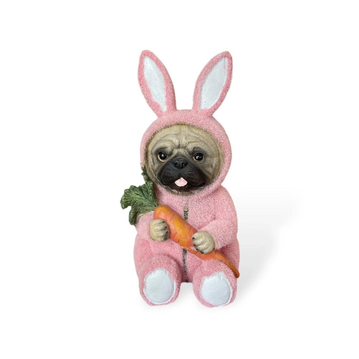 HTF Humane Society Easter PUG Dog In Pink Fuzzy Bunny Rabbit Suit NWT - Trendiez U ♥ 