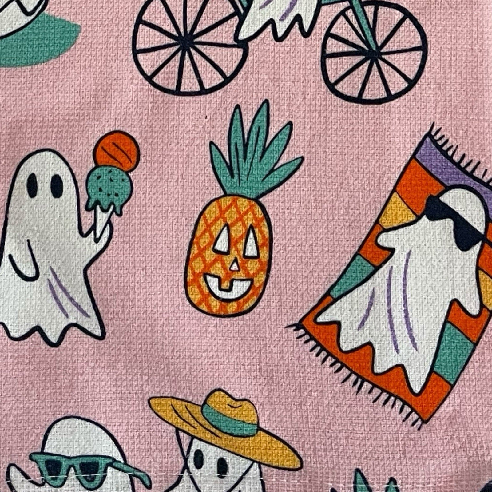 Isaac Mizrahi Halloween Pink Kitchen Towels 3-Piece Ghosts Summerween - Trendiez U ♥ 