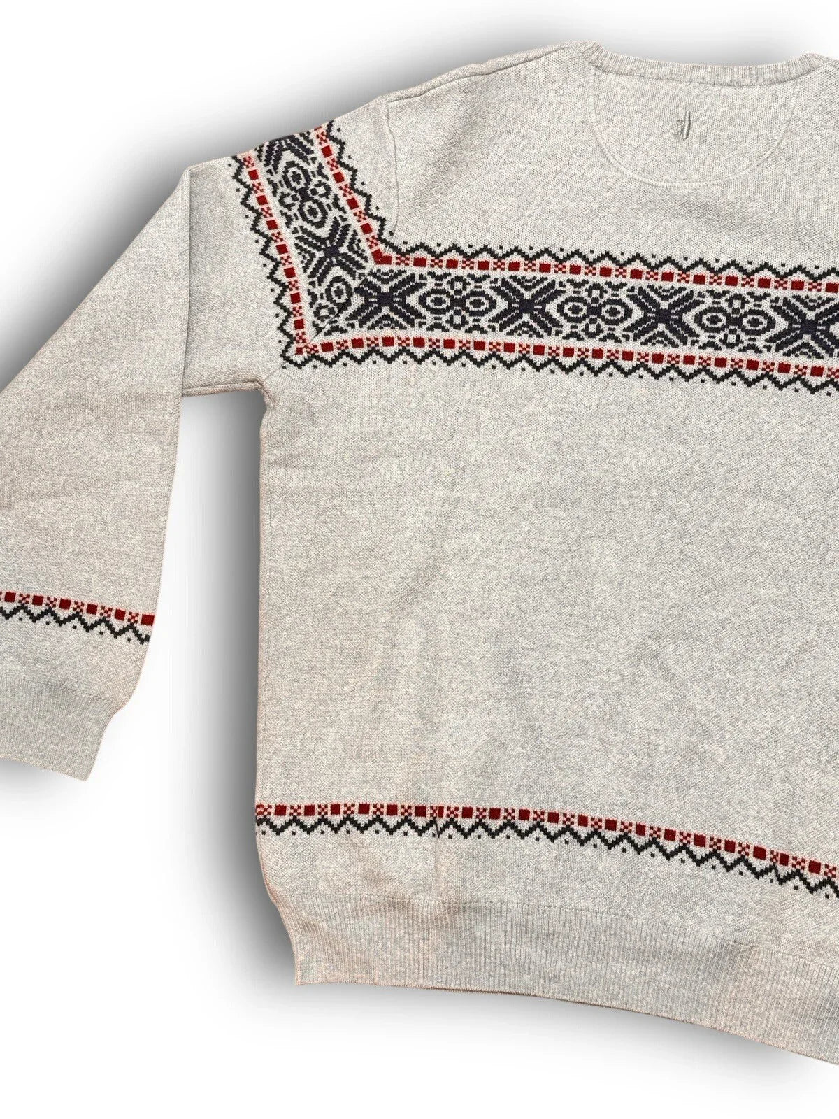 Johnnie-O Men’s Merino Wool Winter Holiday Crewneck Sweater Blue & Gray - Trendiez U ♥ 