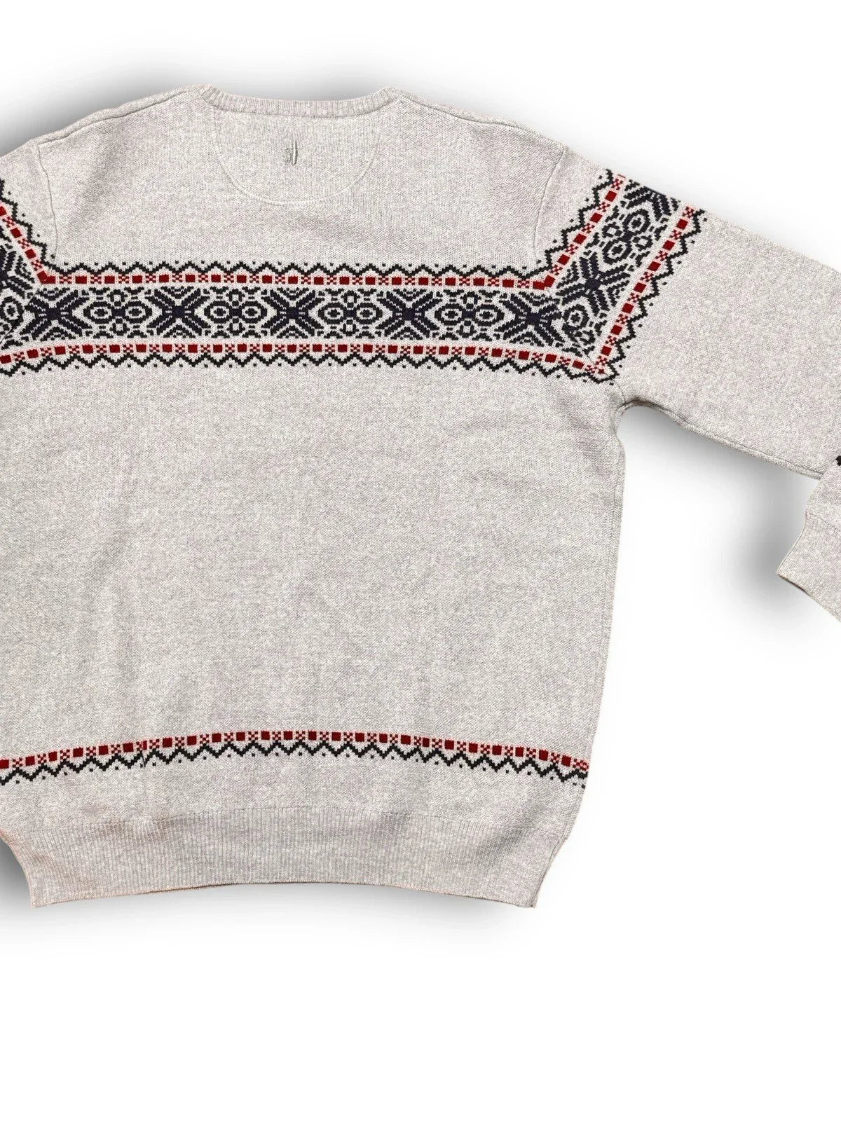 Johnnie-O Men’s Merino Wool Winter Holiday Crewneck Sweater Blue & Gray - Trendiez U ♥ 
