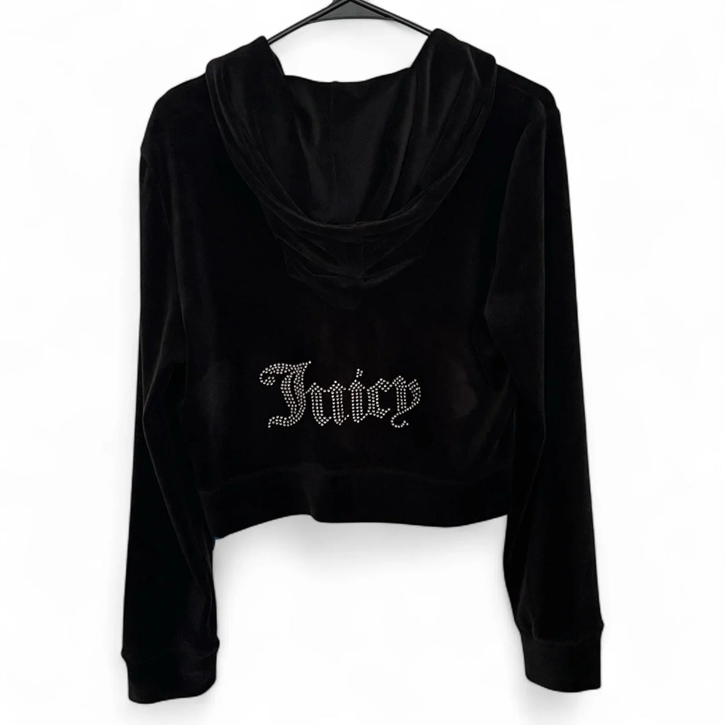 Juicy Couture Black Liquorice Velour Track Suit Tracksuit Set NWT $199 Womens L - Trendiez U ♥ 