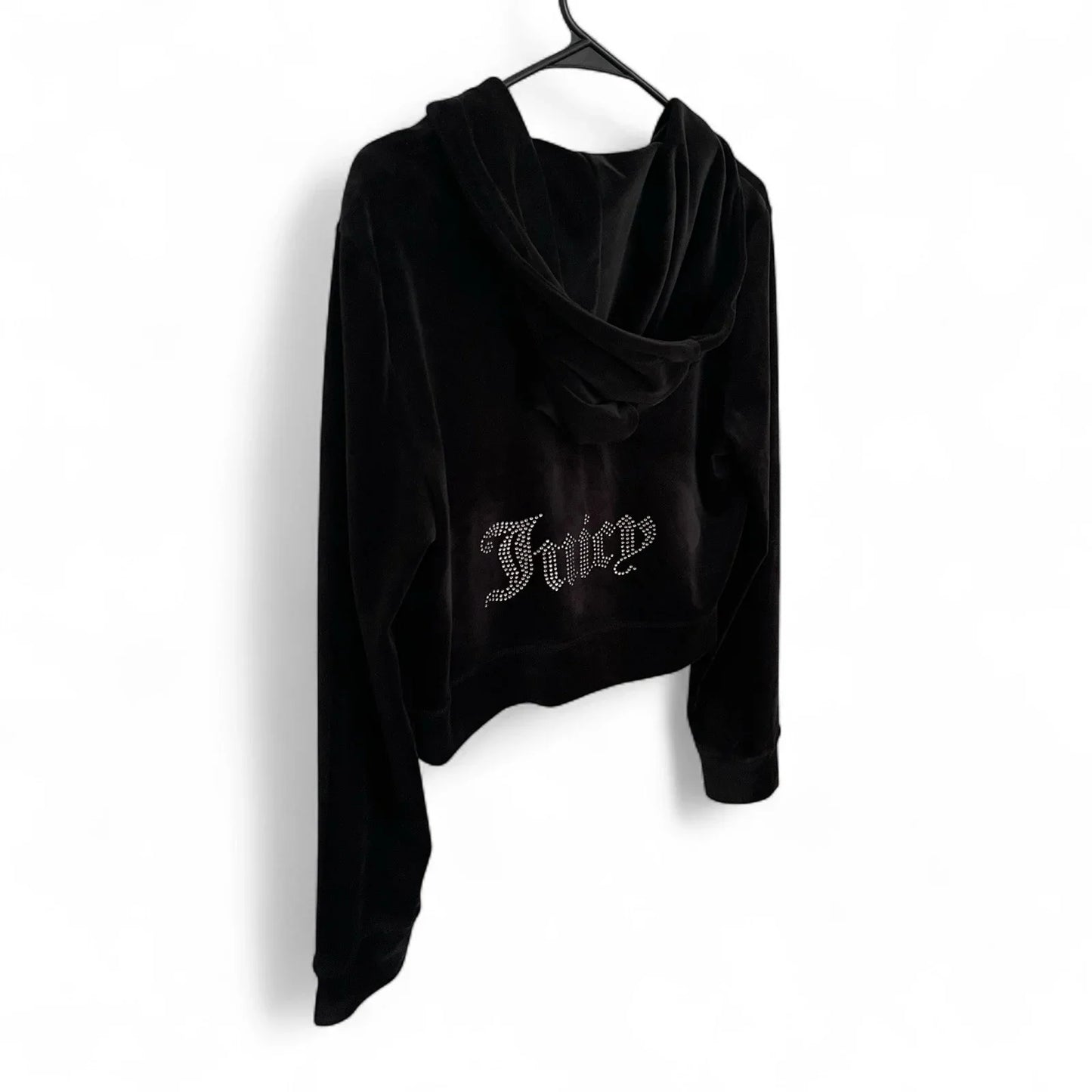 Juicy Couture Black Liquorice Velour Track Suit Tracksuit Set NWT $199 Womens L - Trendiez U ♥ 