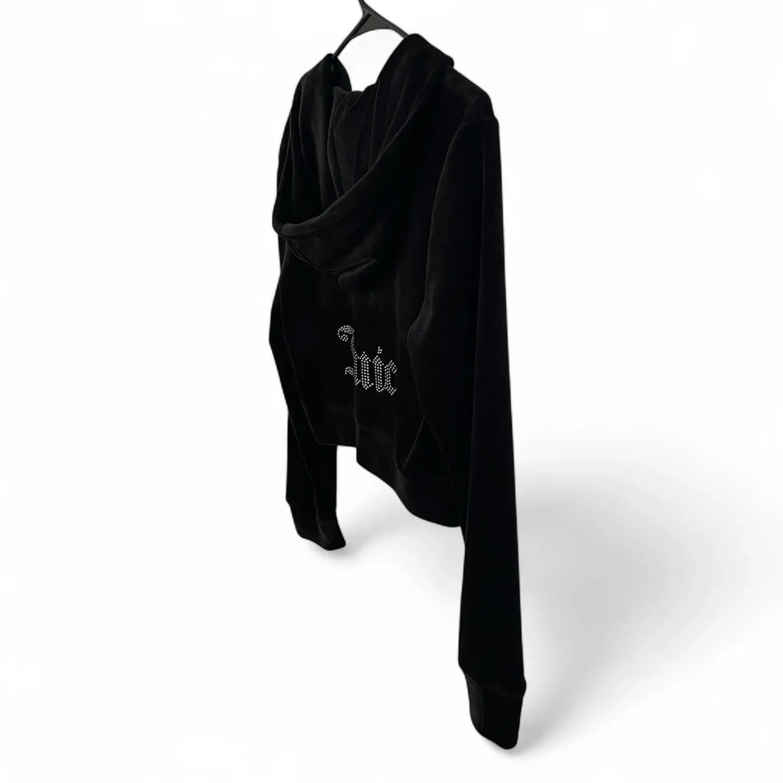 Juicy Couture Black Liquorice Velour Track Suit Tracksuit Set NWT $199 Womens L - Trendiez U ♥ 