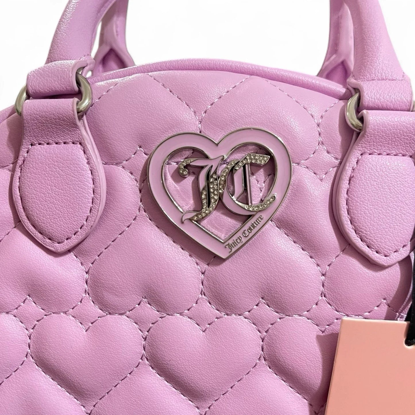 Juicy Couture Flawless Dome Satchel Heart Quilted Orchid Y2K Crossbody - Trendiez U ♥ 