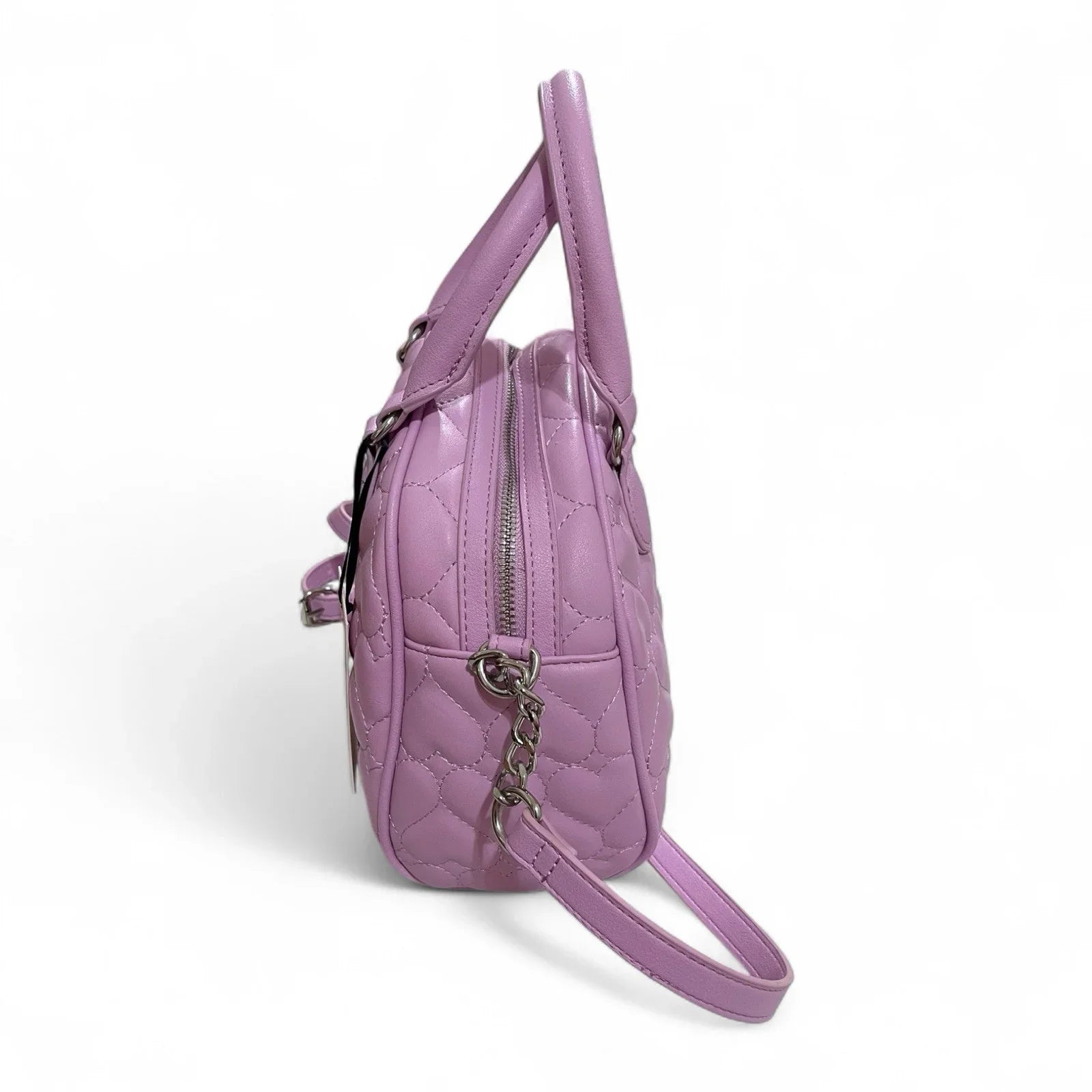 Juicy Couture Flawless Dome Satchel Heart Quilted Orchid Y2K Crossbody - Trendiez U ♥ 