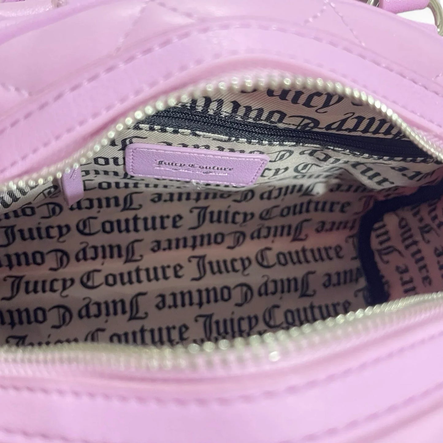 Juicy Couture Flawless Dome Satchel Heart Quilted Orchid Y2K Crossbody - Trendiez U ♥ 