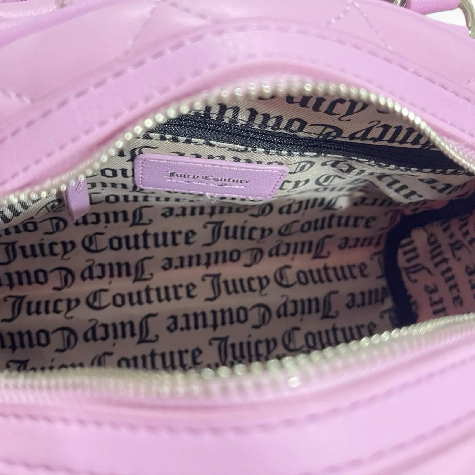 Juicy Couture Flawless Dome Satchel Heart Quilted Orchid Y2K Crossbody - Trendiez U ♥ 
