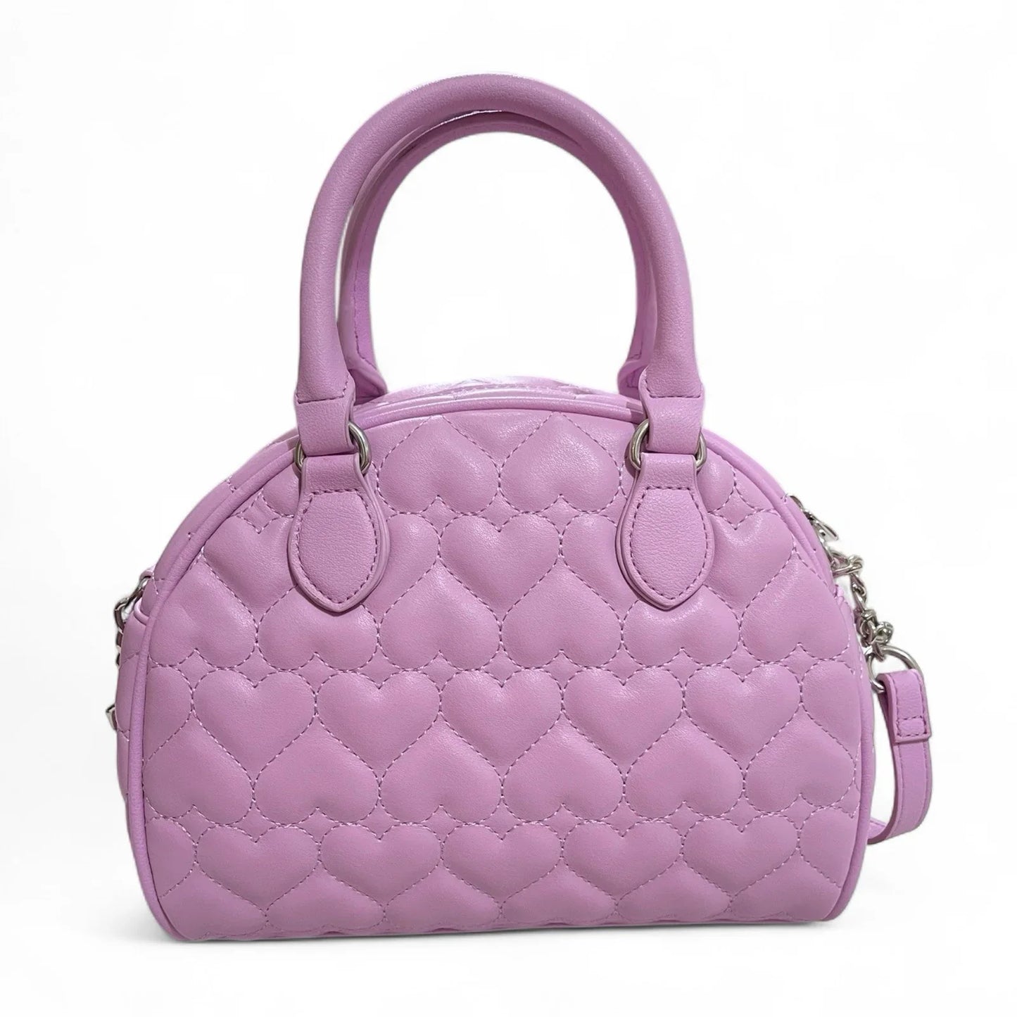 Juicy Couture Flawless Dome Satchel Heart Quilted Orchid Y2K Crossbody - Trendiez U ♥ 