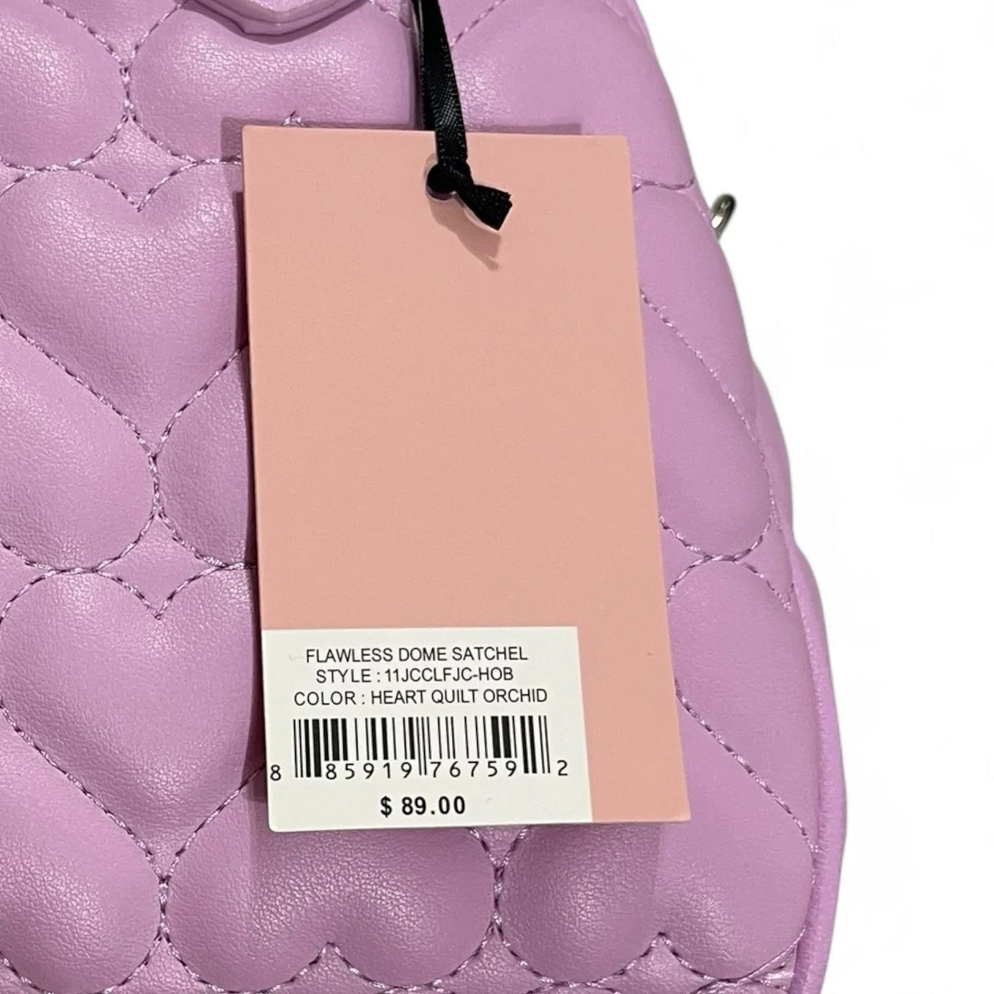Juicy Couture Flawless Dome Satchel Heart Quilted Orchid Y2K Crossbody - Trendiez U ♥ 