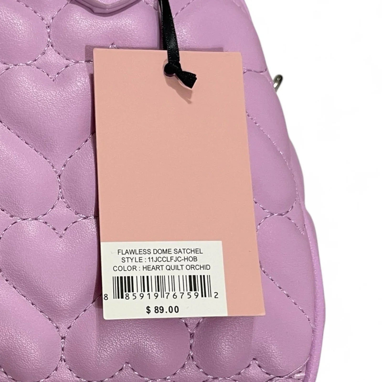 Juicy Couture Flawless Dome Satchel Heart Quilted Orchid Y2K Crossbody - Trendiez U ♥ 