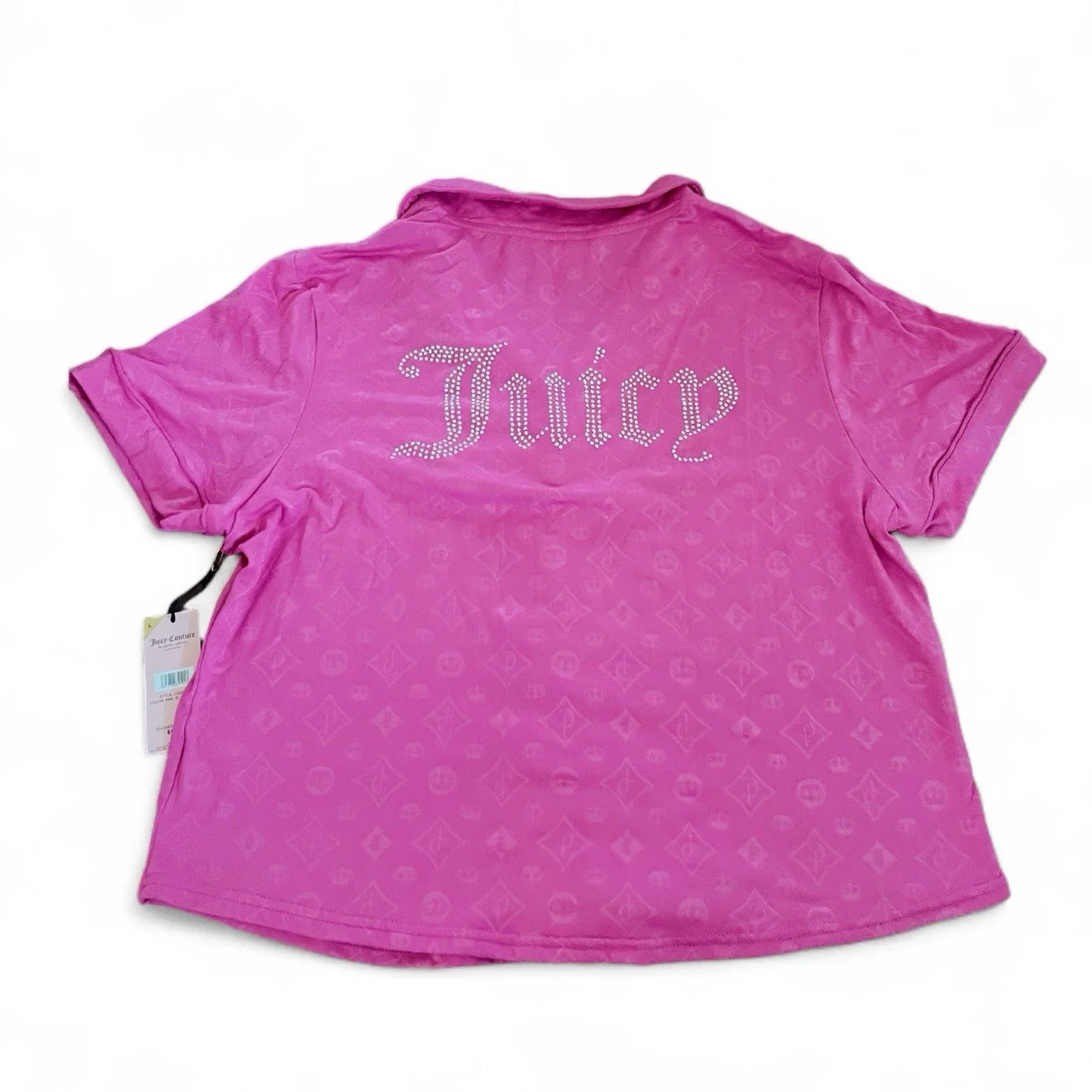Juicy Couture Hot Pink Rhinestone Logo Pajama Set Size Large - Trendiez U ♥ 