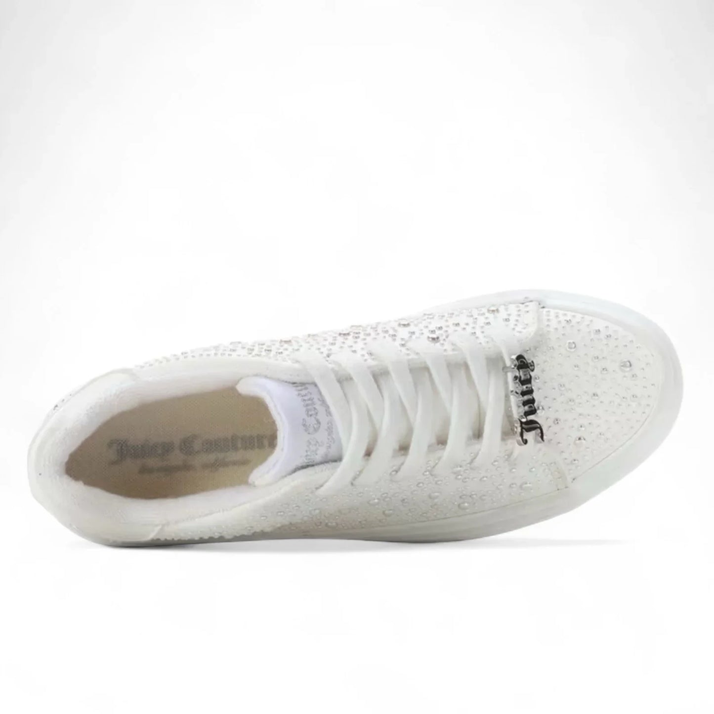 Juicy Couture Women’s Alanis Rhinestone Pearl Sneakers Shoes Size 8 White NIB - Trendiez U ♥ 