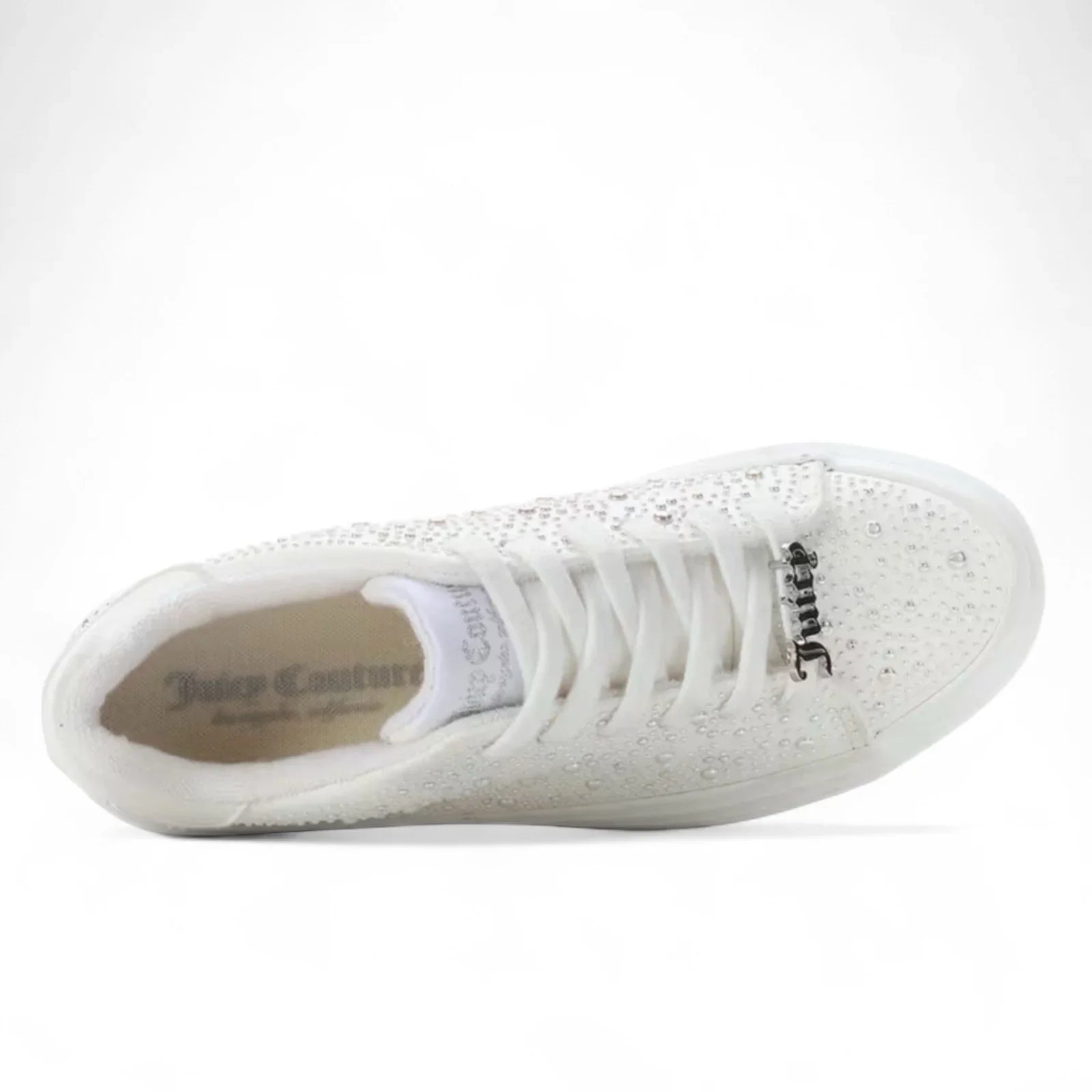 Juicy Couture Women’s Alanis Rhinestone Pearl Sneakers Shoes Size 8 White NIB - Trendiez U ♥ 