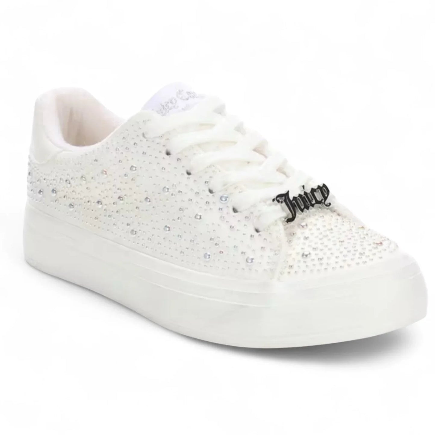 Juicy Couture Women’s Alanis Rhinestone Pearl Sneakers Shoes Size 8 White NIB - Trendiez U ♥ 