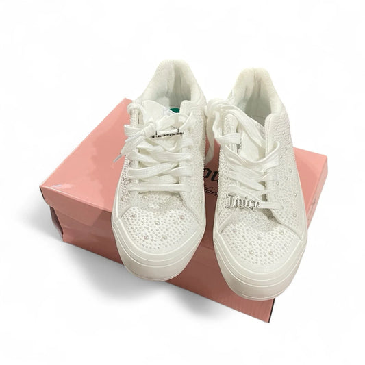 Juicy Couture Women’s Alanis Rhinestone Pearl Sneakers Shoes Size 8 White NIB - Trendiez U ♥ 