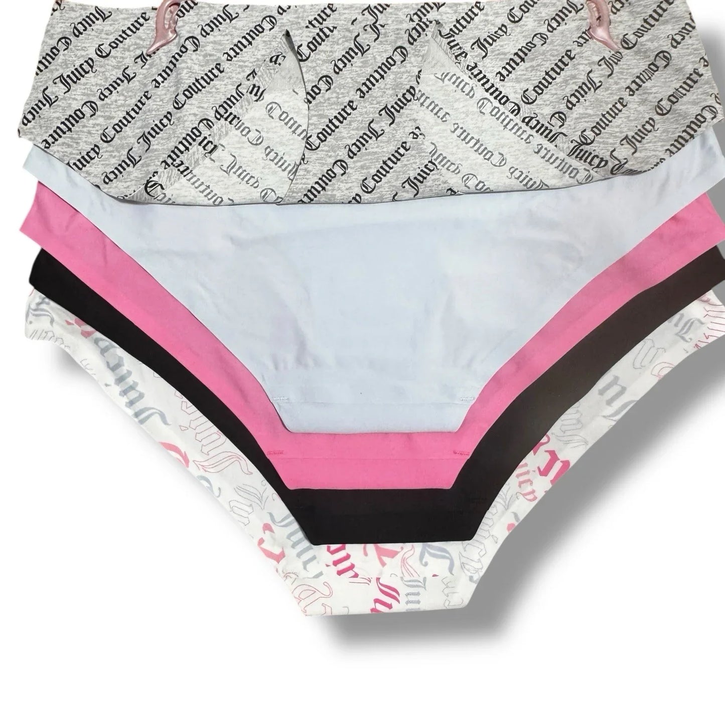 Juicy Couture ~ Women's Hipster Underwear Panties Stretchy 5-Pair (B) ~ L - Trendiez U ♥ 