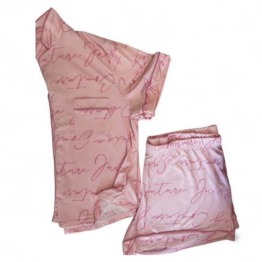 Juicy Couture Women’s Sleepwear Set – Large Pink Logo Print - Trendiez U ♥ 