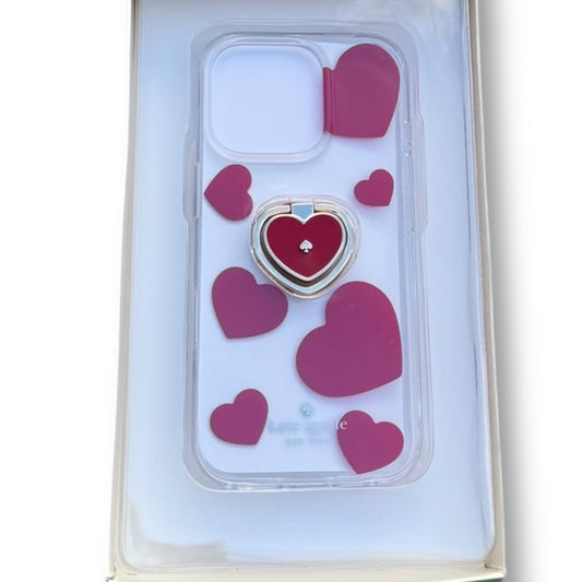 Kate Spade iPhone 16 Pro Case – Love Shack Heart Design - Ring Stand - Trendiez U ♥ 