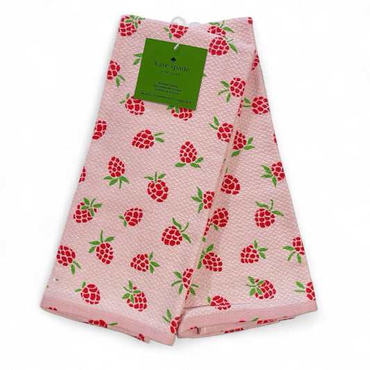 Kate Spade Kitchen Dish Towels – 2-Pack Strawberry Print, 100% Cotton - Trendiez U ♥ 