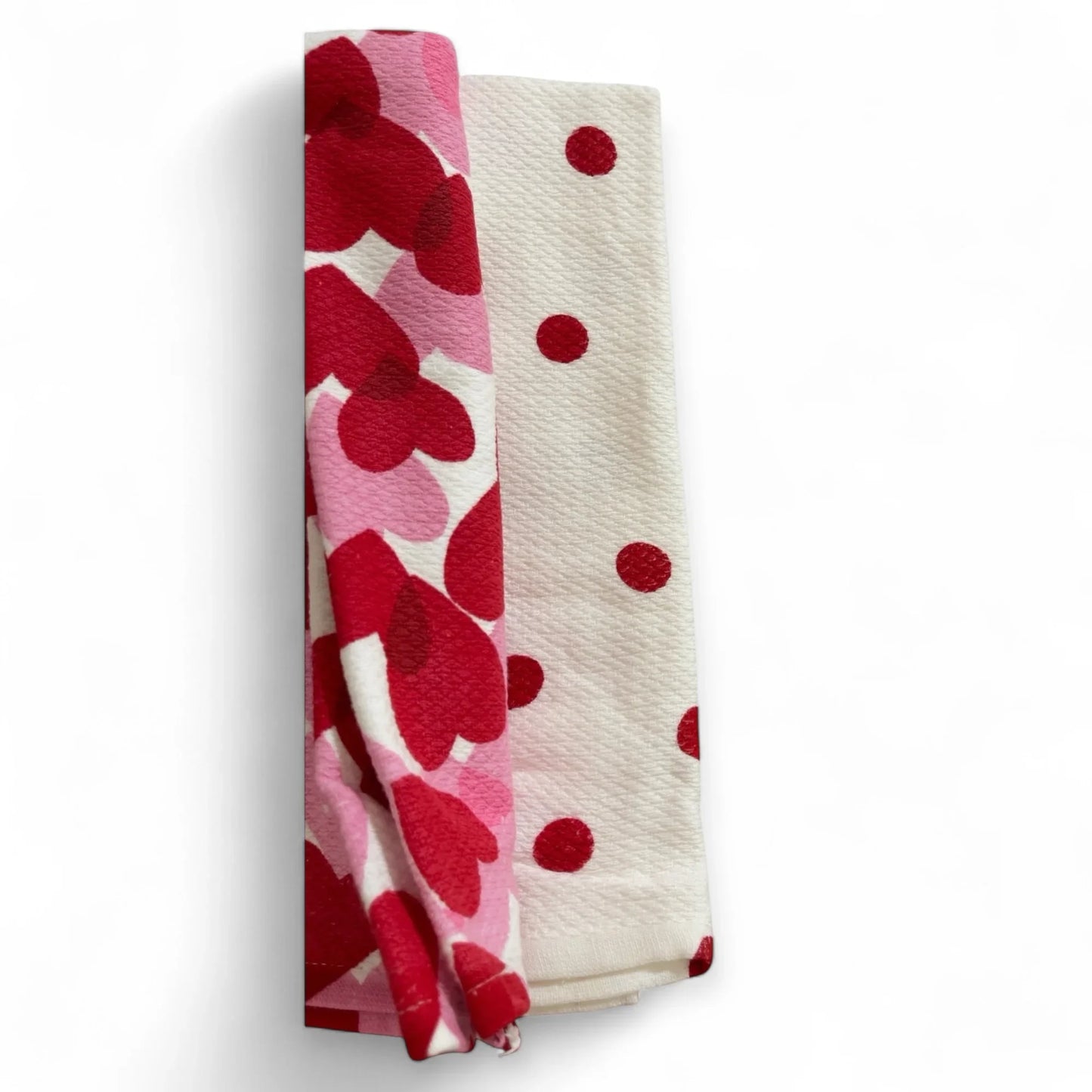 Kate Spade Pink and Red Hearts Kitchen Towel Set - Trendiez U ♥ 