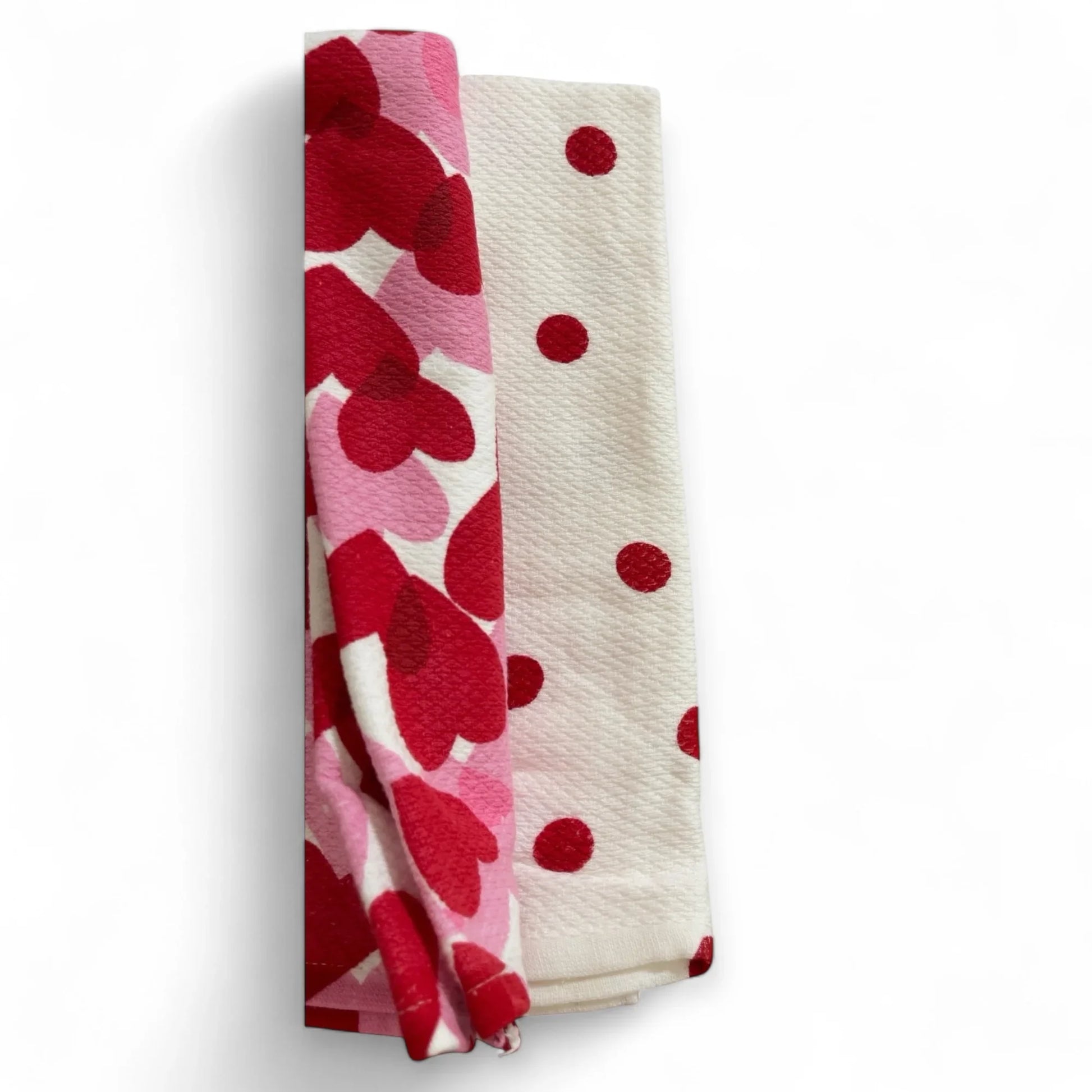 Kate Spade Pink and Red Hearts Kitchen Towel Set - Trendiez U ♥ 