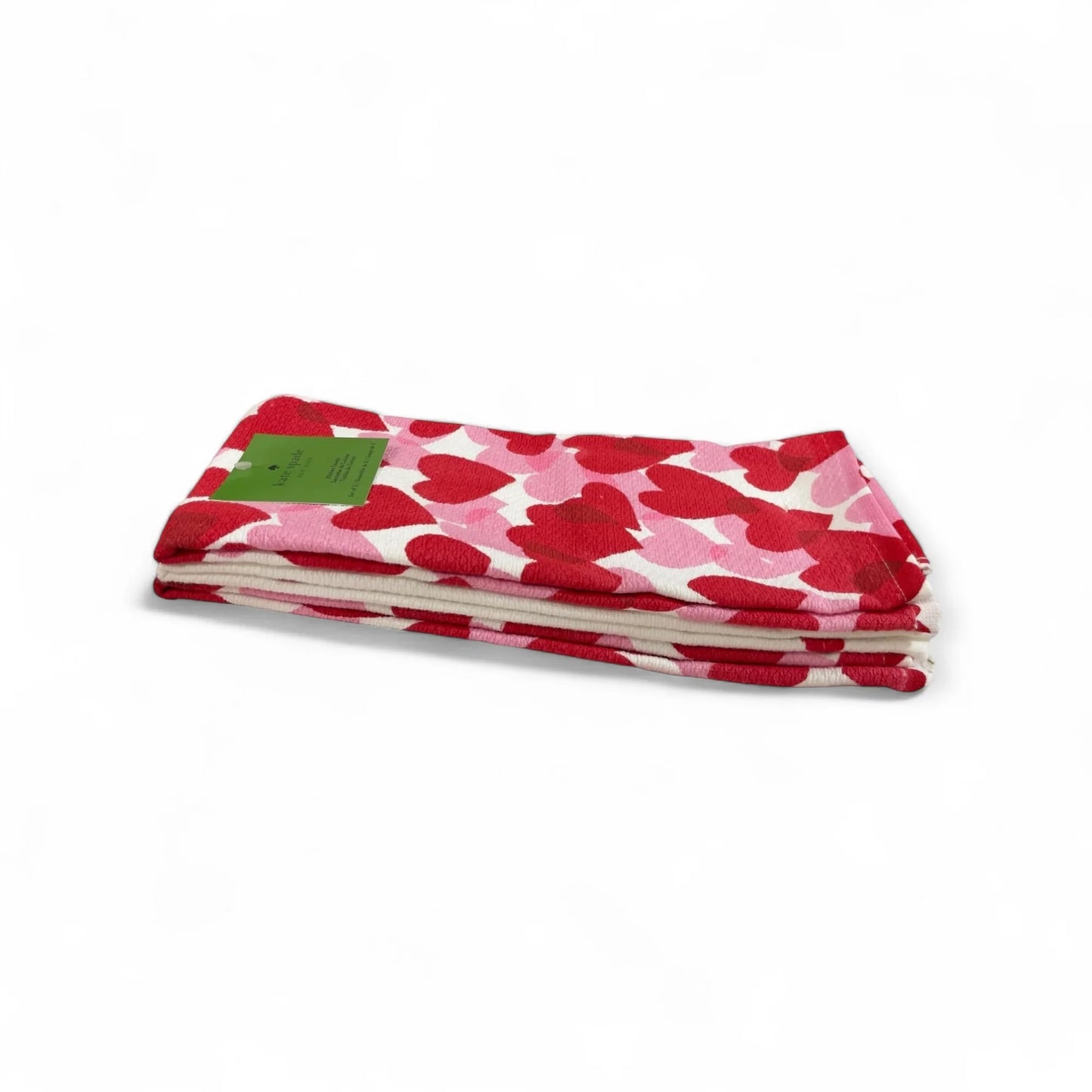 Kate Spade Pink and Red Hearts Kitchen Towel Set - Trendiez U ♥ 