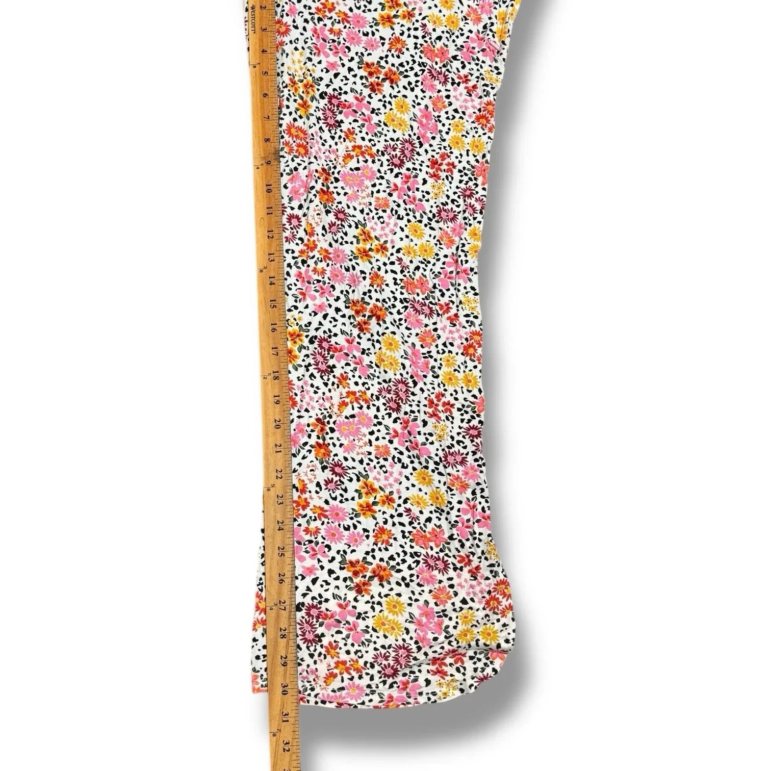 Kensie Pants Woman’s Medium Multicolor Stretch Floral Lounge Pull On Pockets - Trendiez U ♥ 