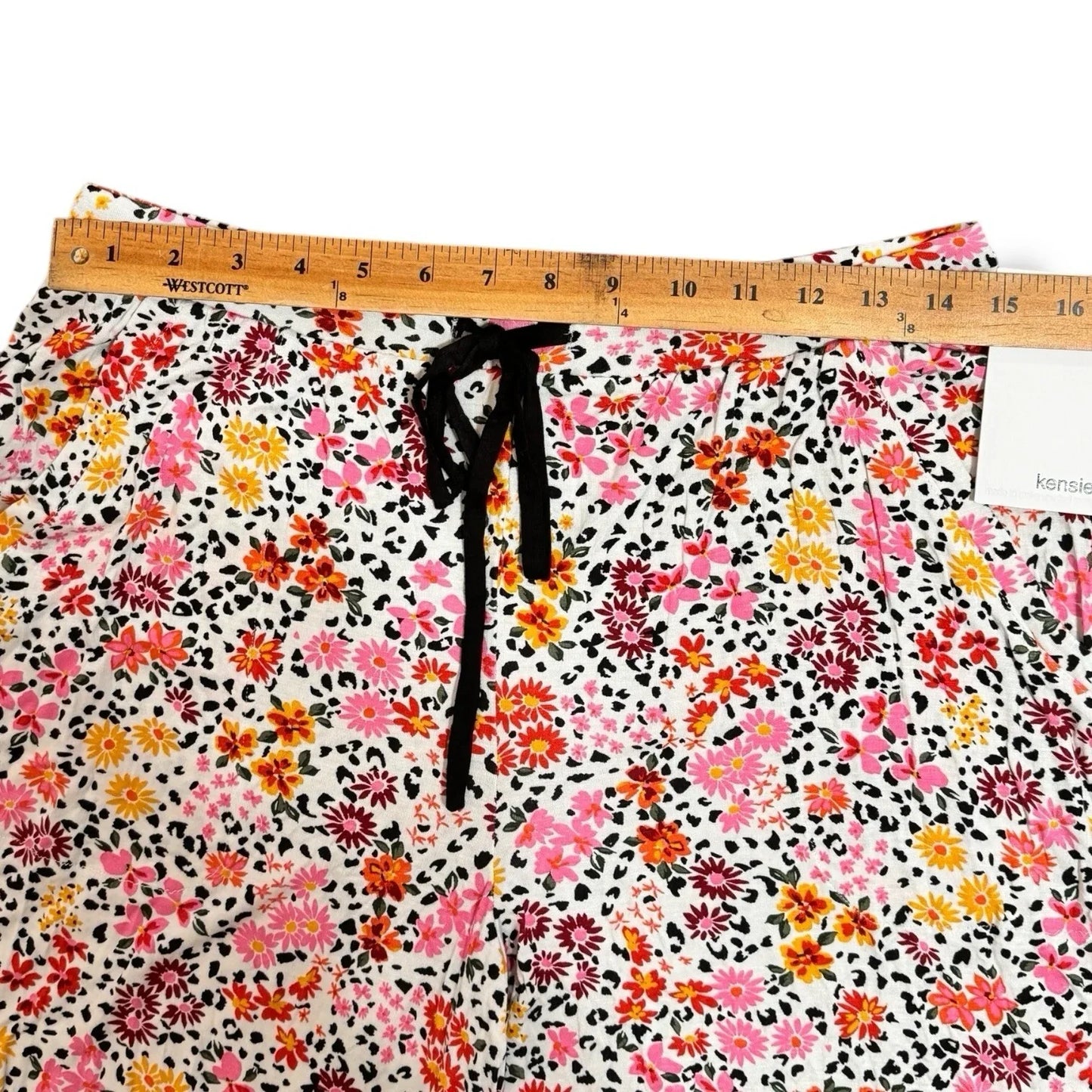 Kensie Pants Woman’s Medium Multicolor Stretch Floral Lounge Pull On Pockets - Trendiez U ♥ 