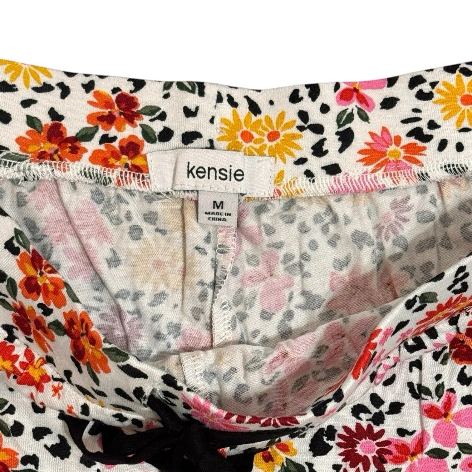 Kensie Pants Woman’s Medium Multicolor Stretch Floral Lounge Pull On Pockets - Trendiez U ♥ 