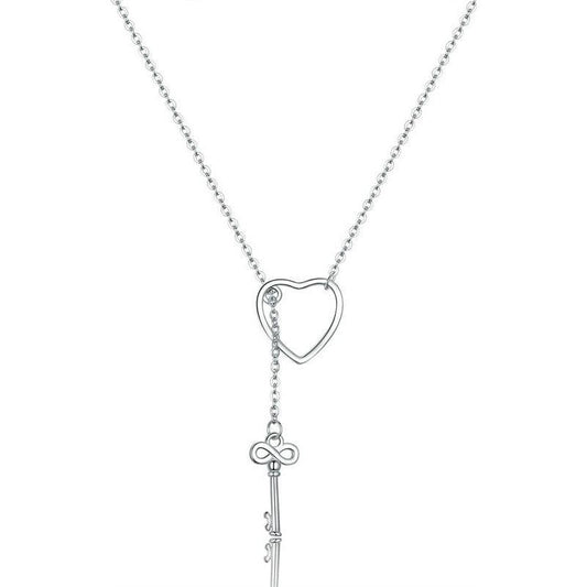 Key to Heart Pendant Necklace - Trendiez U ♥ 