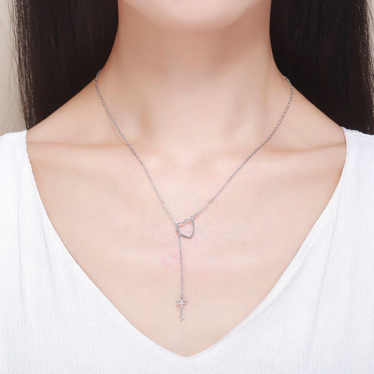 Key to Heart Pendant Necklace - Trendiez U ♥ 