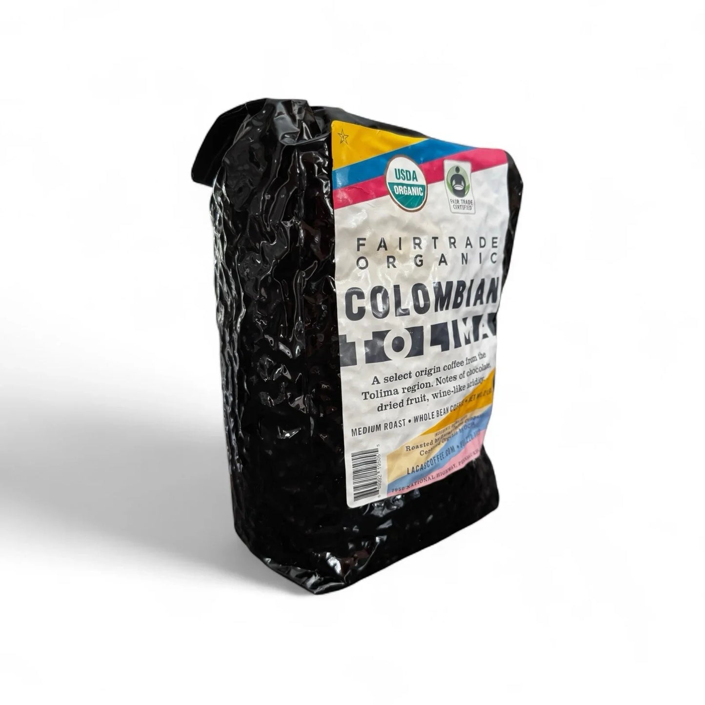 Lacas Coffee Fair Trade Organic Colombian Tolima Whole Bean Coffee 2 lb Sealed - Trendiez U ♥ 