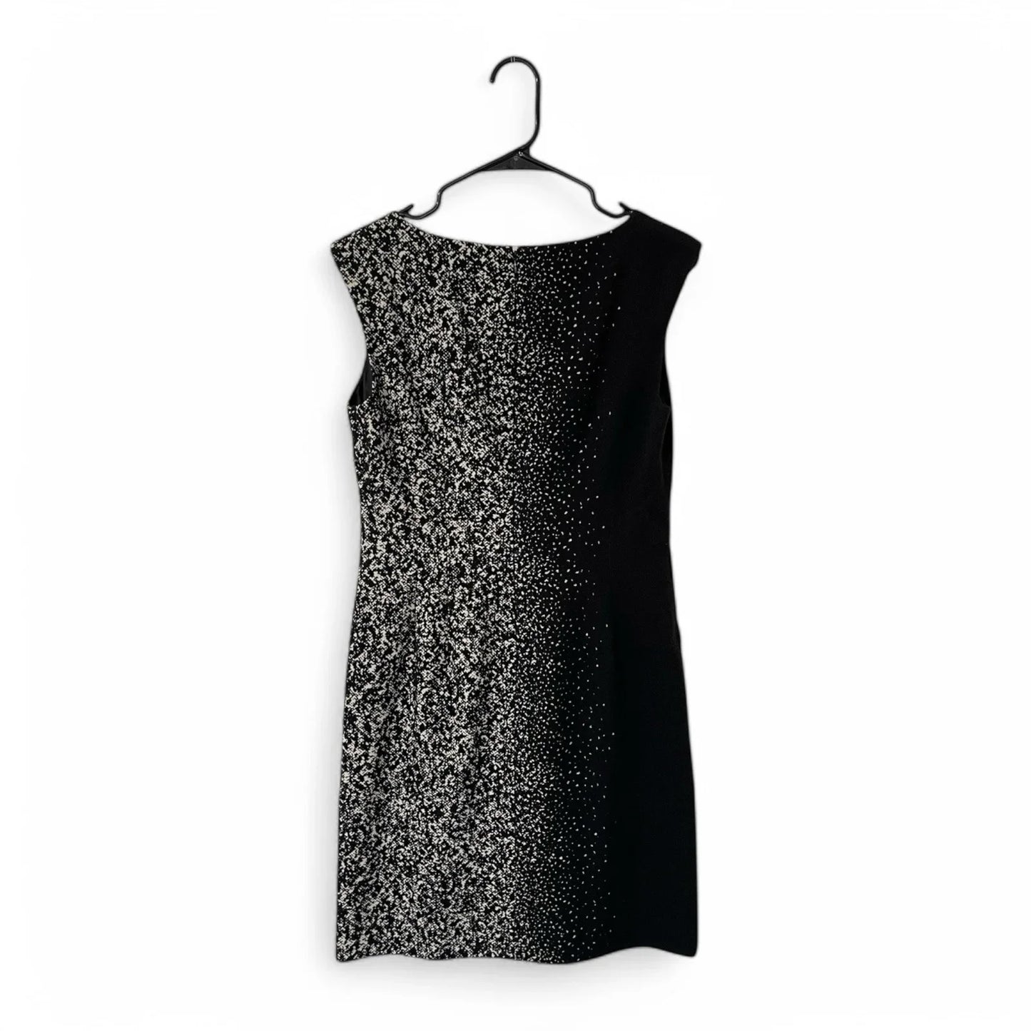 Lafayette 148 New York Black & Ivory Ombre Sheath Wool Cocktail Dress Size 6 - Trendiez U ♥ 