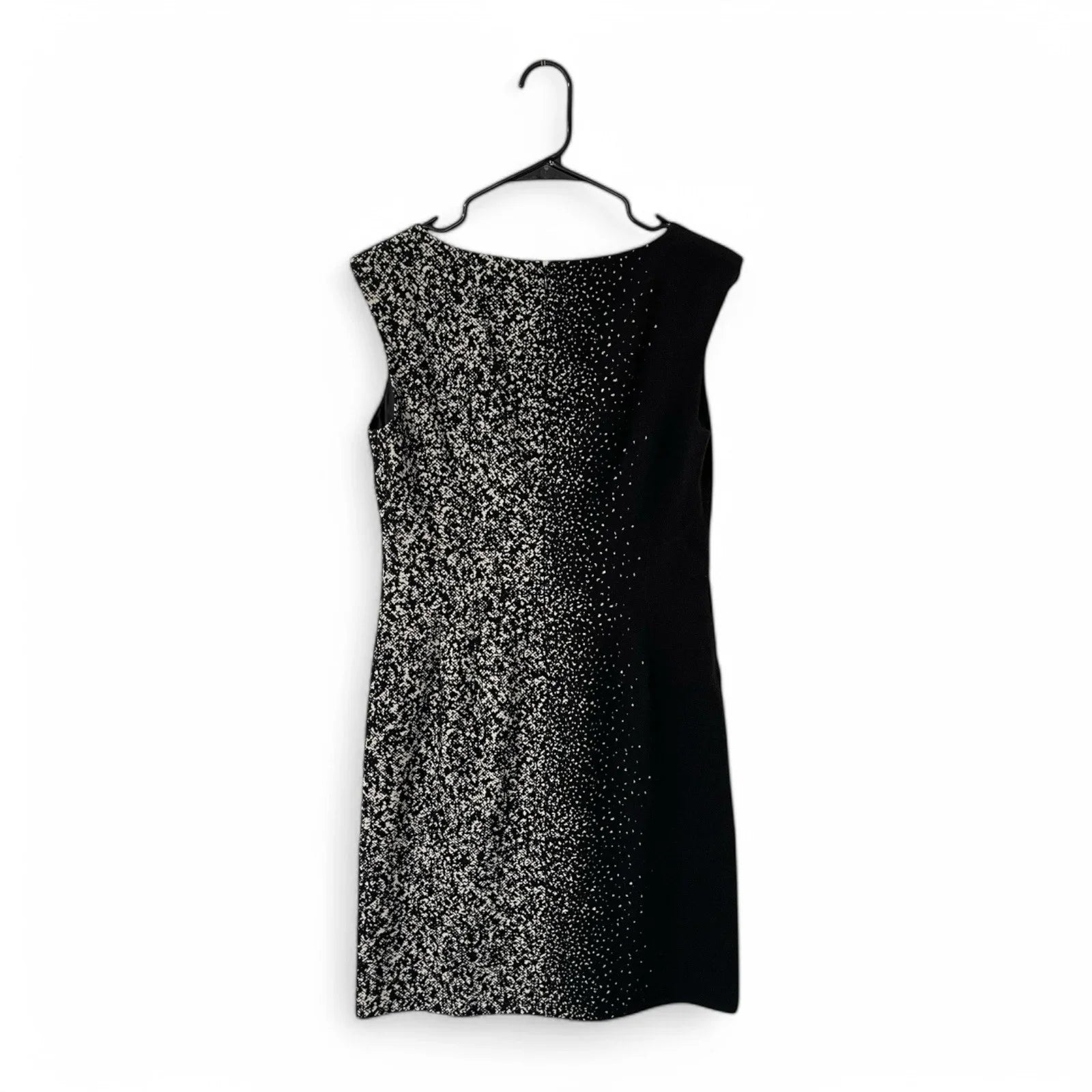 Lafayette 148 New York Black & Ivory Ombre Sheath Wool Cocktail Dress Size 6 - Trendiez U ♥ 
