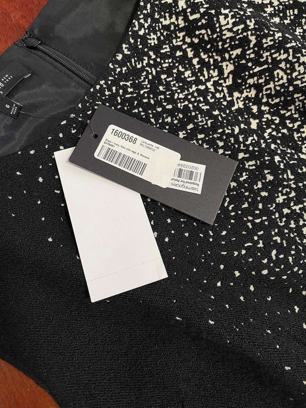 Lafayette 148 New York Black & Ivory Ombre Sheath Wool Cocktail Dress Size 6 - Trendiez U ♥ 