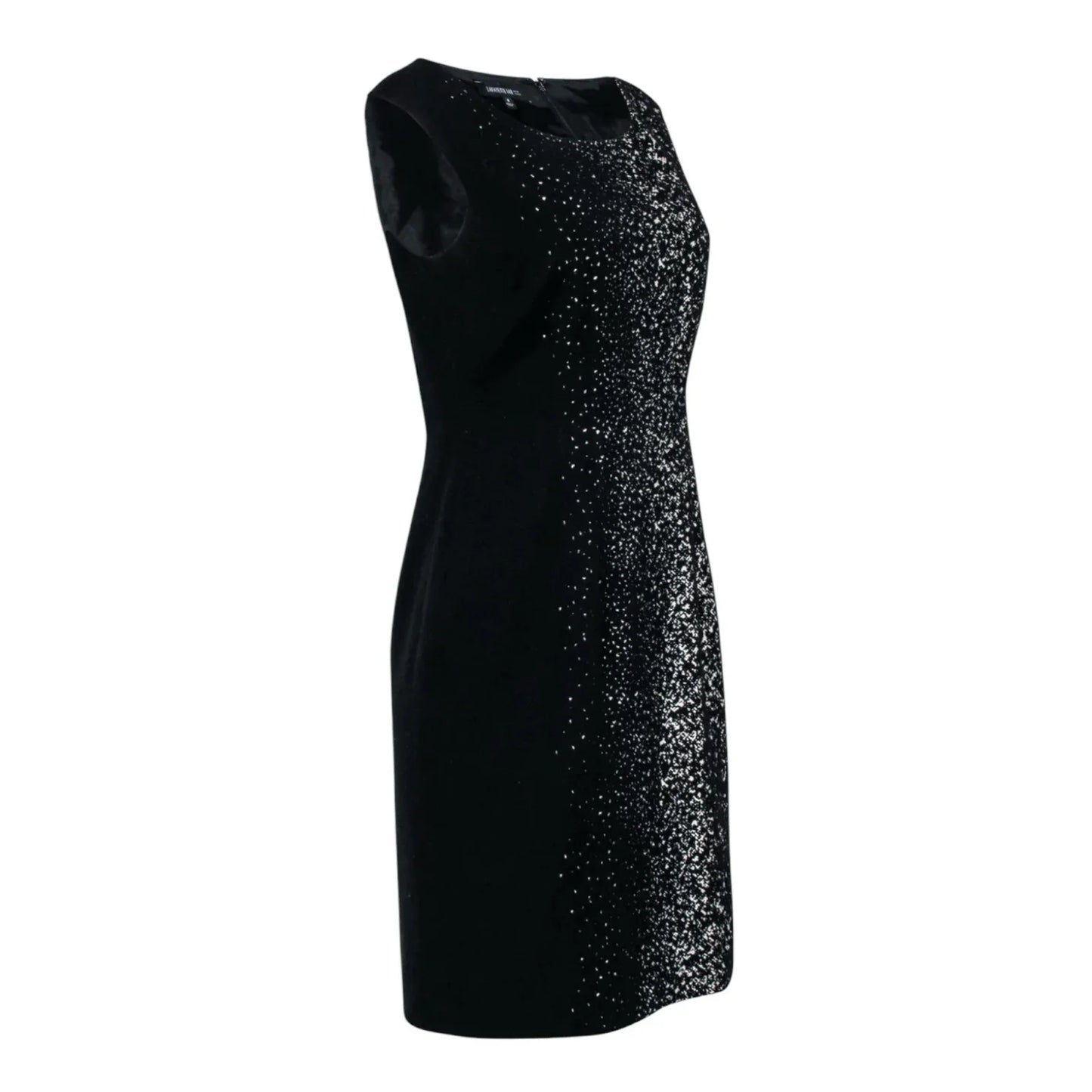 Lafayette 148 New York Black & Ivory Ombre Sheath Wool Cocktail Dress Size 6 - Trendiez U ♥ 